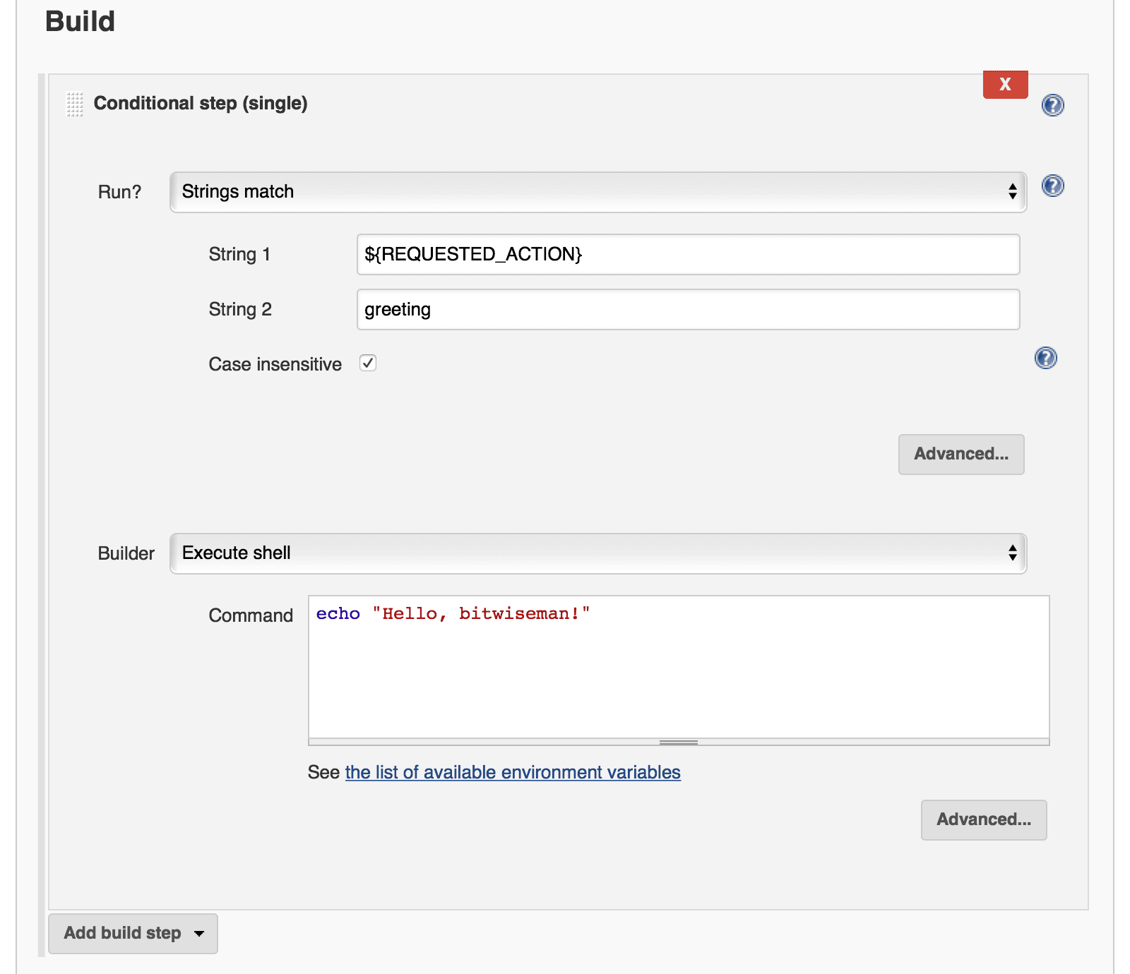 Freestyle Job Conditional BuildStep