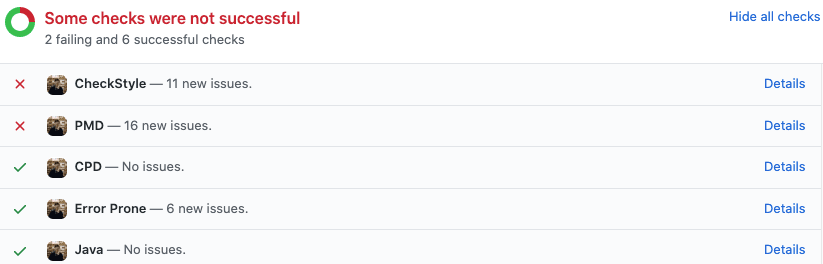 Warning Checks Summary